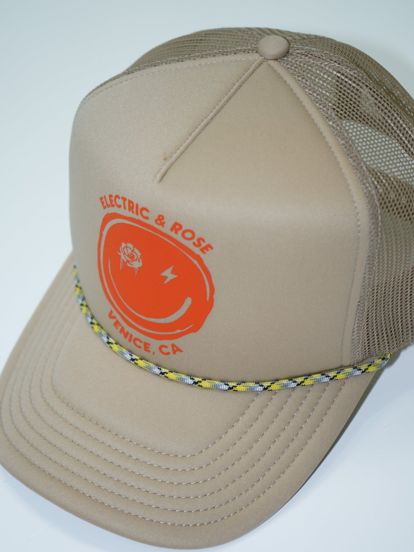 Electric & Rose Smiley Trucker Hat