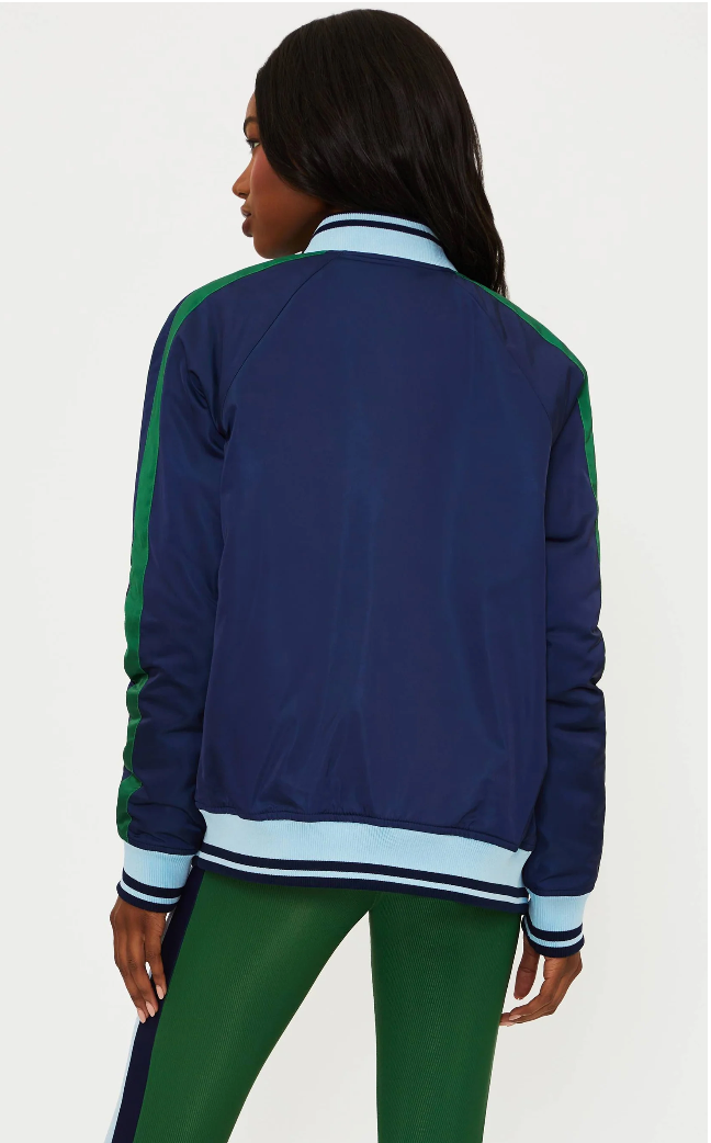 Beach Riot Flight Jacket Ivy Colorblock