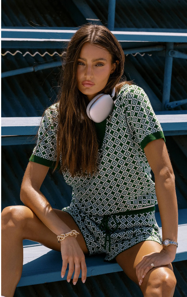 Beach Riot Giana Top Racquet Club Green