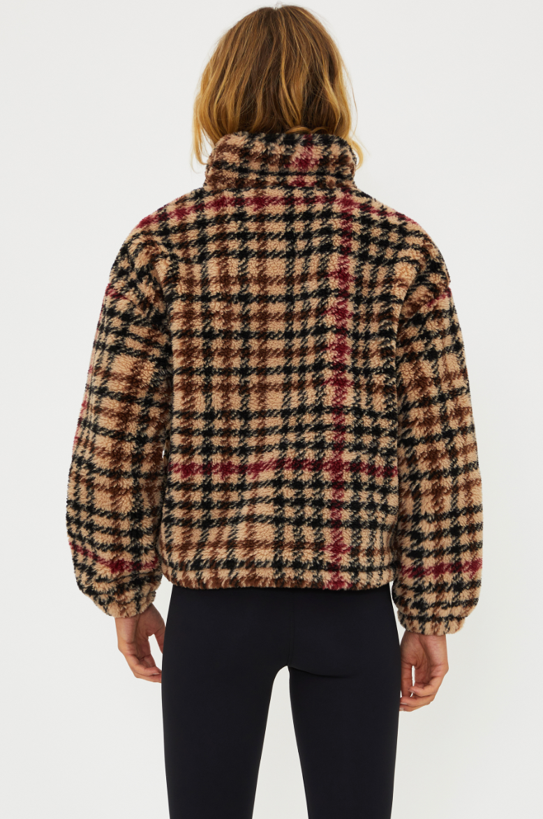 Beach Riot Leona Sherpa Midnight Houndstooth