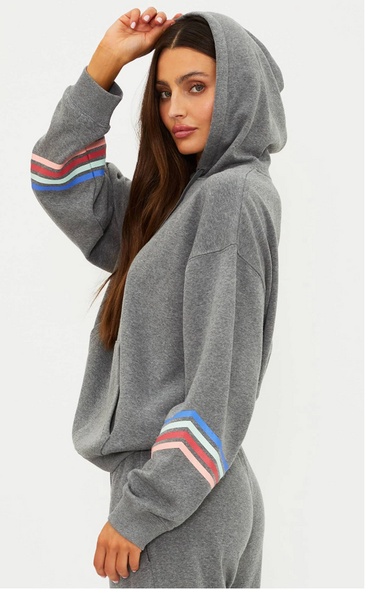 Beach Riot Dess Hoodie Horizon Heather Gray Soft Serve