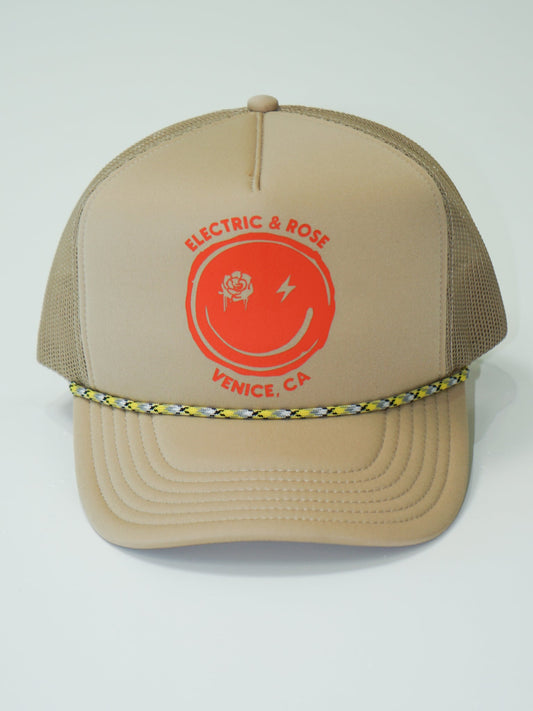 Electric & Rose Smiley Trucker Hat