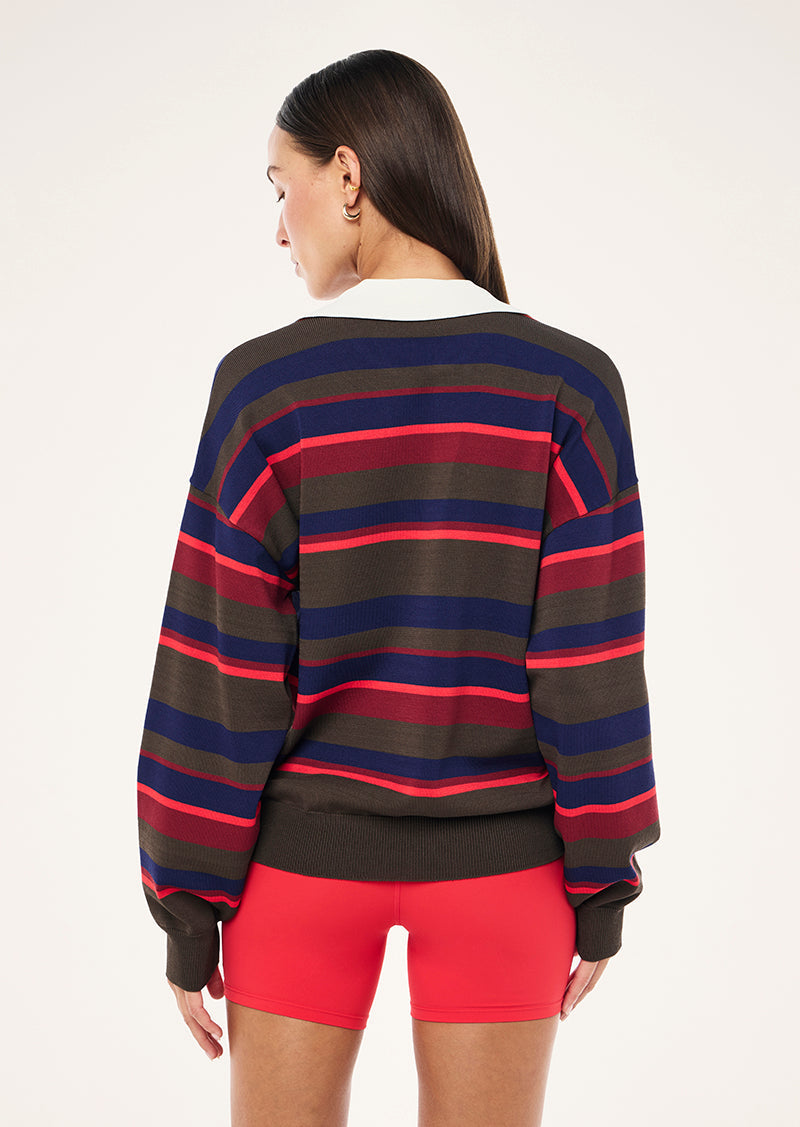P.E Nation Retreat Stripe Collar Knit