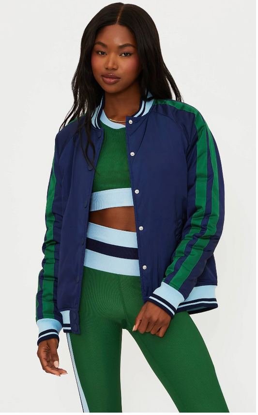 Beach Riot Flight Jacket Ivy Colorblock