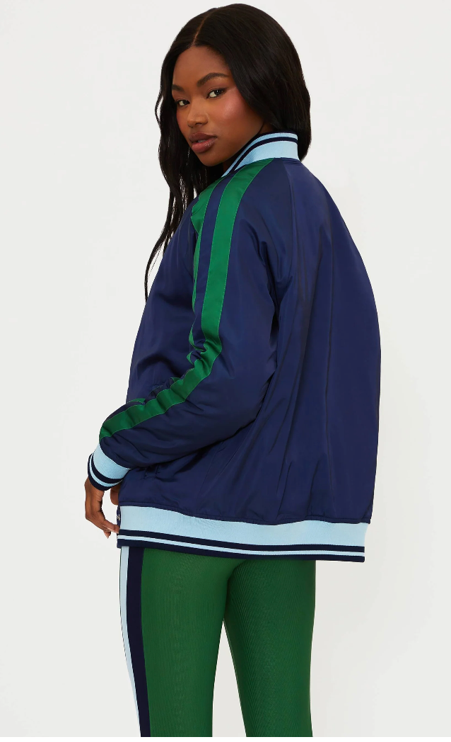 Beach Riot Flight Jacket Ivy Colorblock