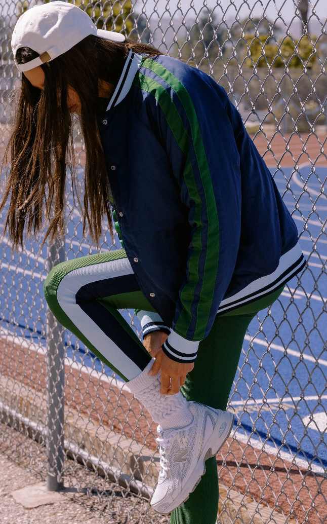 Beach Riot Flight Jacket Ivy Colorblock