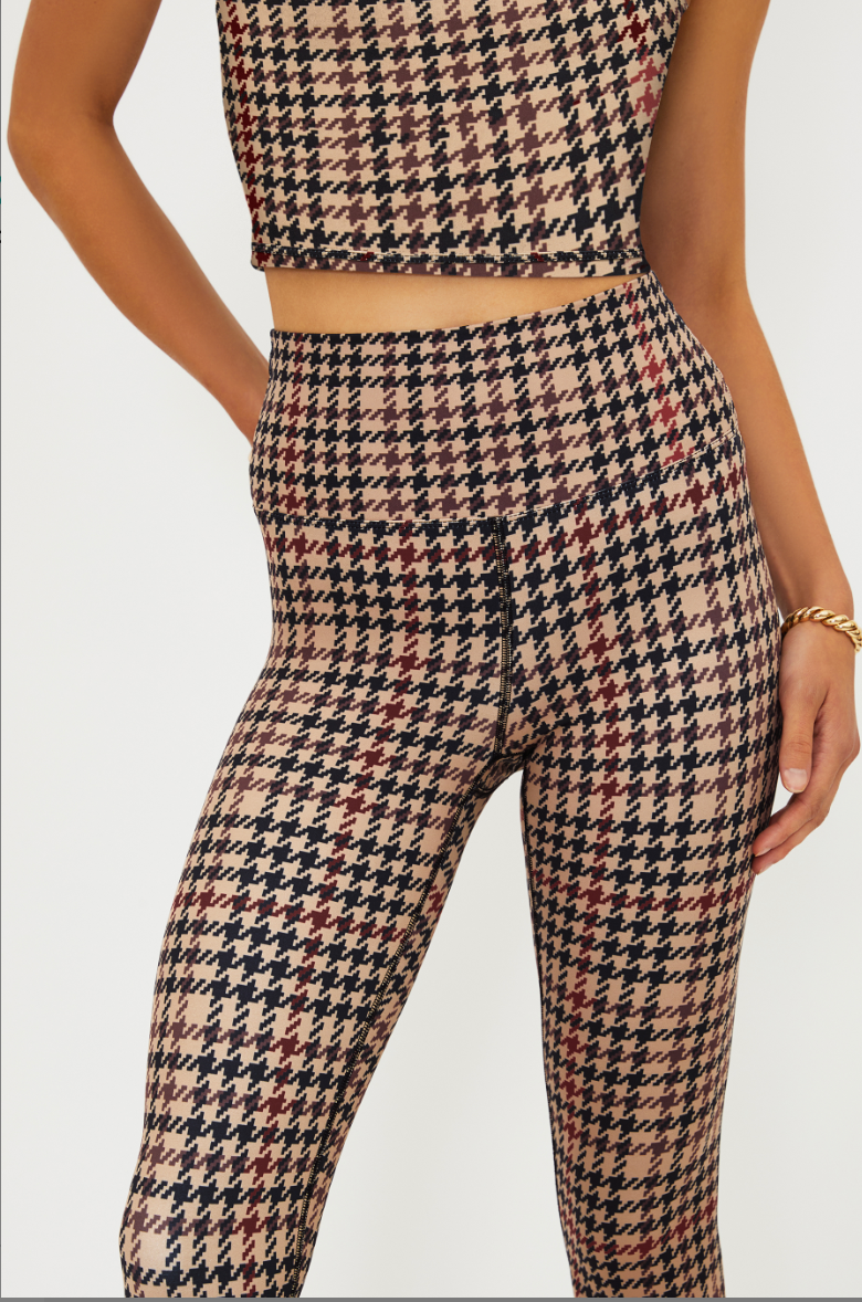 Beach Riot Yara Top Midnight Houndstooth