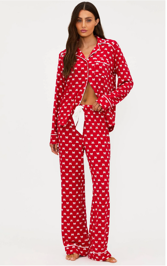 Beach Riot Livy Top & Connie Pant Set Peppermint Bows