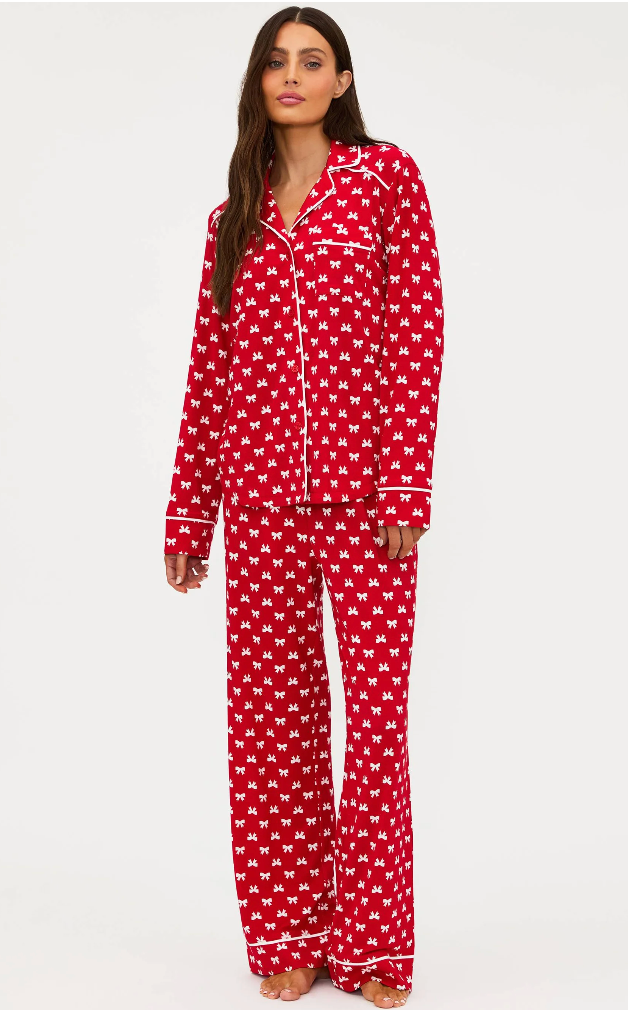 Beach Riot Livy Top & Connie Pant Set Peppermint Bows