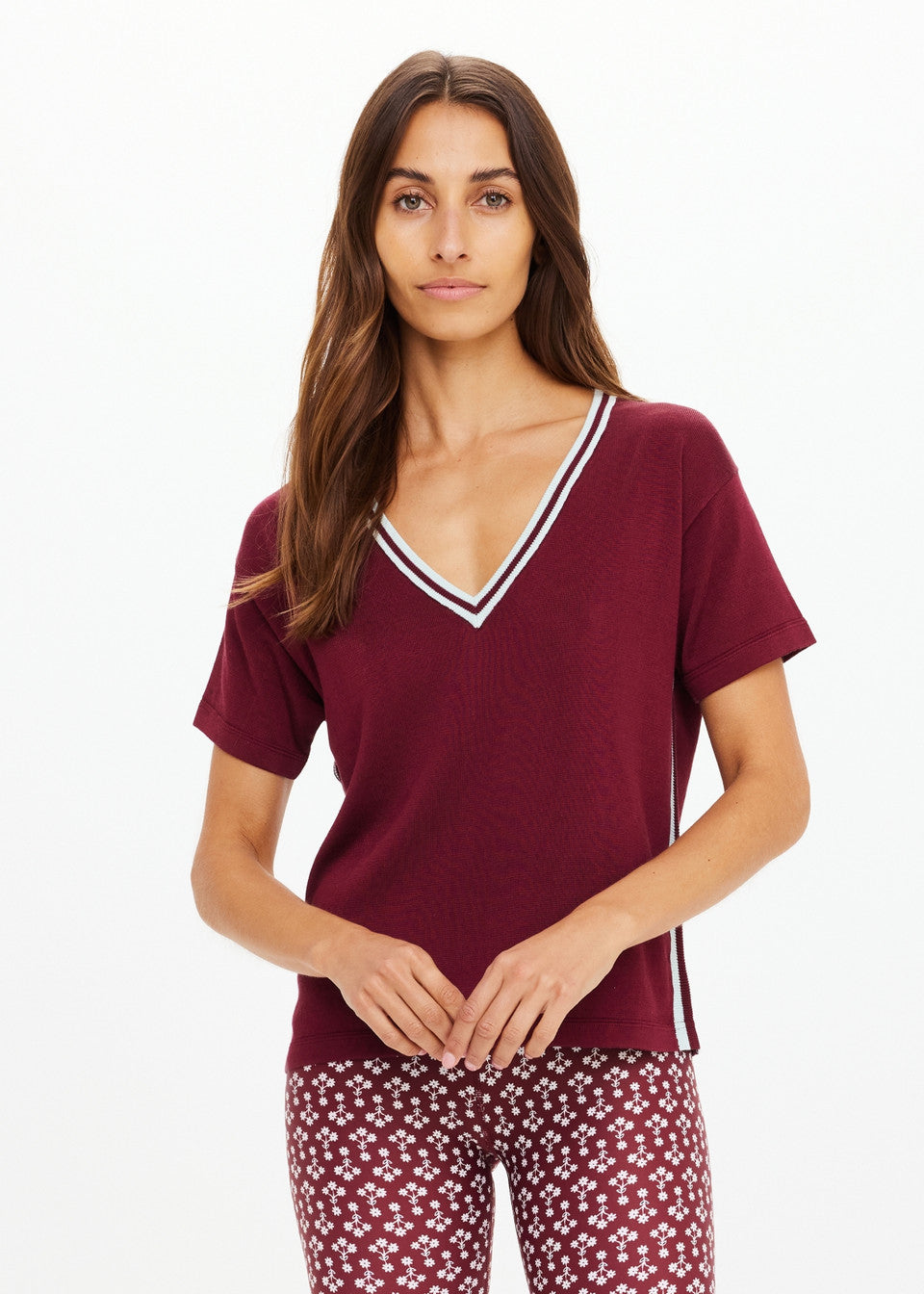 The Upside Sienna V Neck Tee