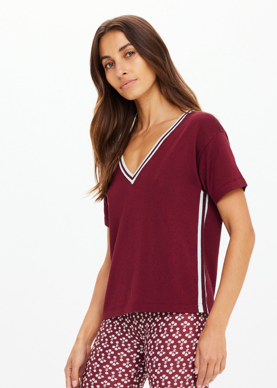 The Upside Sienna V Neck Tee